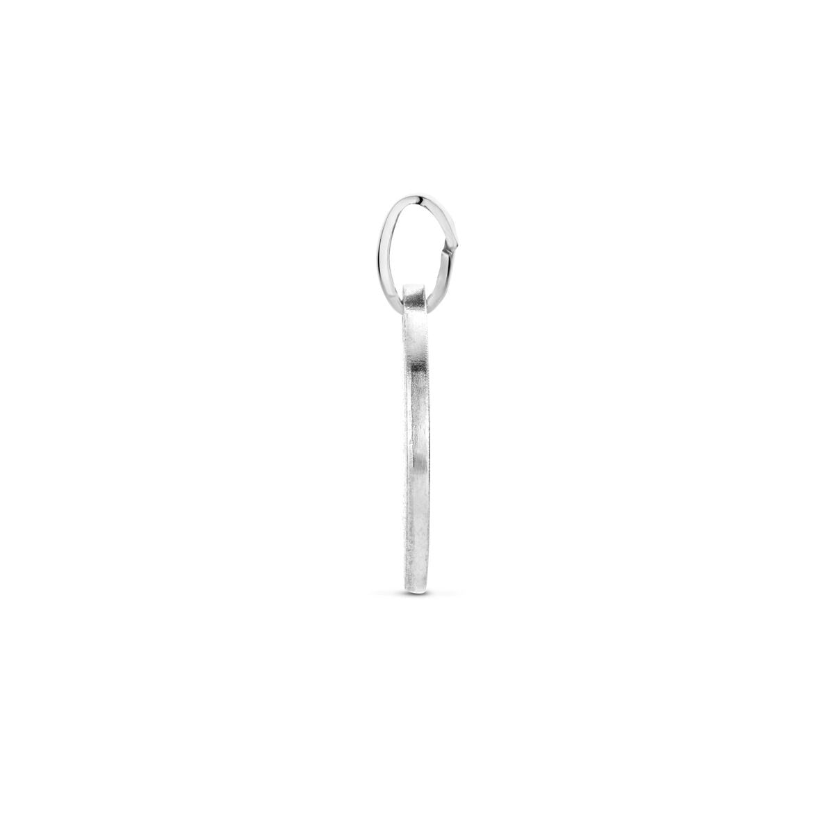 Silberner Gravuranhänger – rhodiniertes 925er Silber mit eismatter Oberfläche