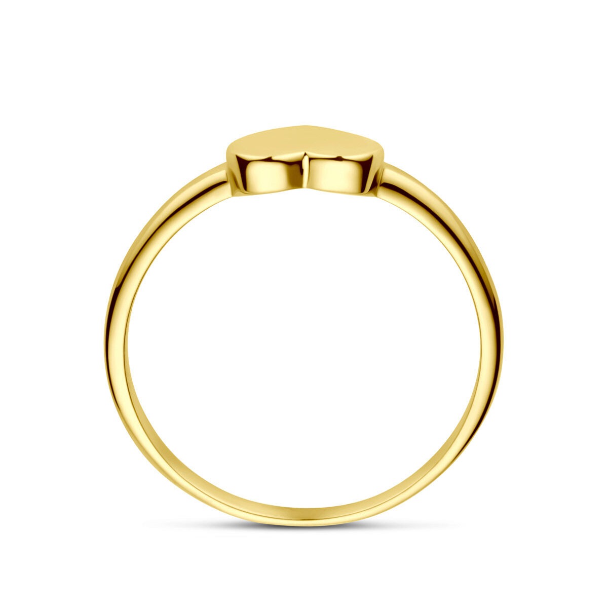 9k Gelbgoldring mit Herz