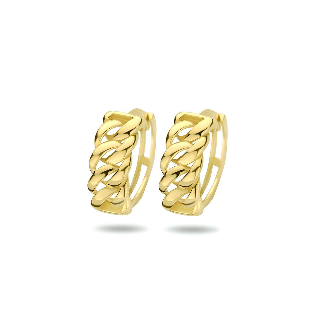 9k Geelgouden oorringen 13 mm