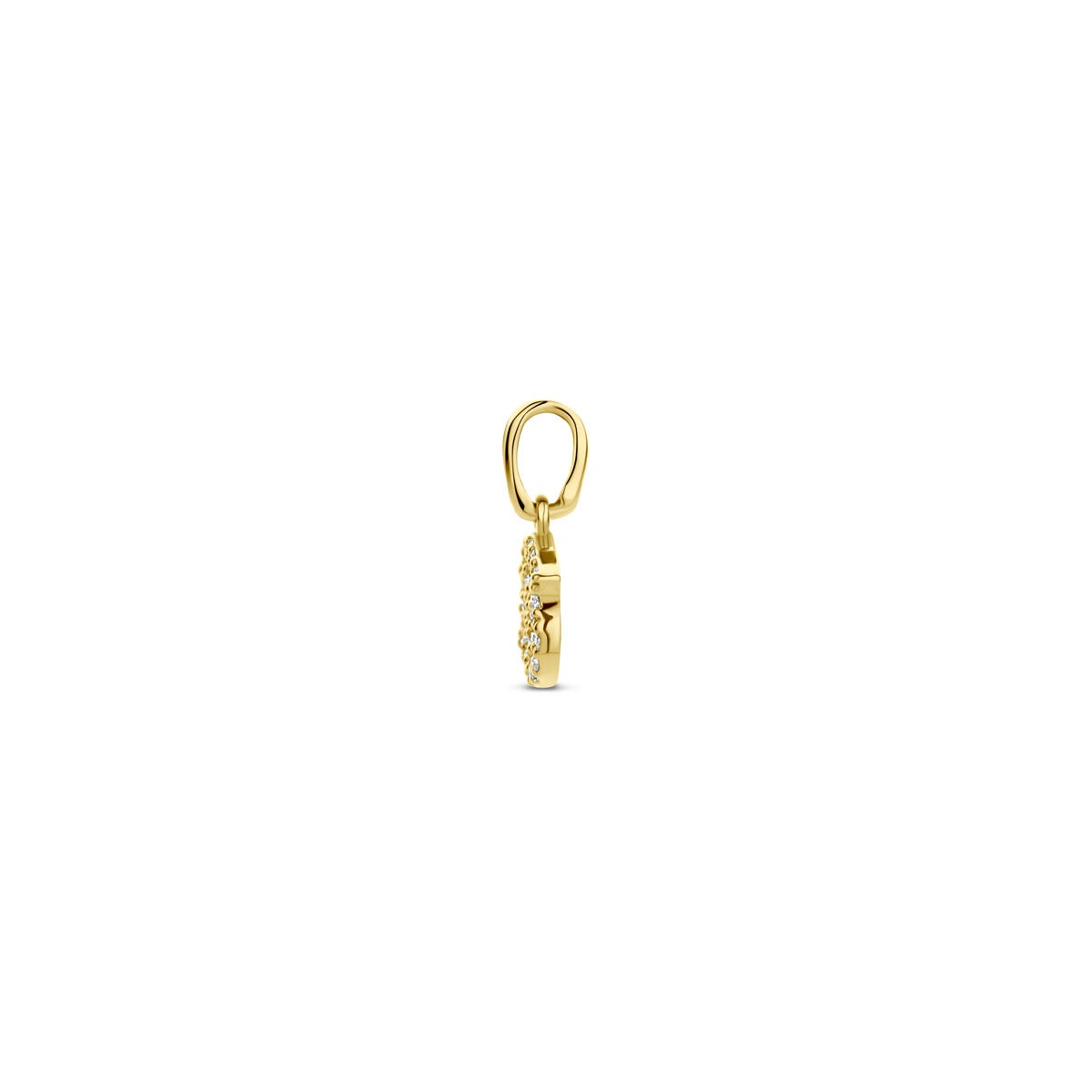 14k Gelbgold Sternzeichen-Anhänger mit Diamant