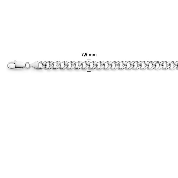 925 Zilveren Gourmet Ketting 7,9 mm Heren