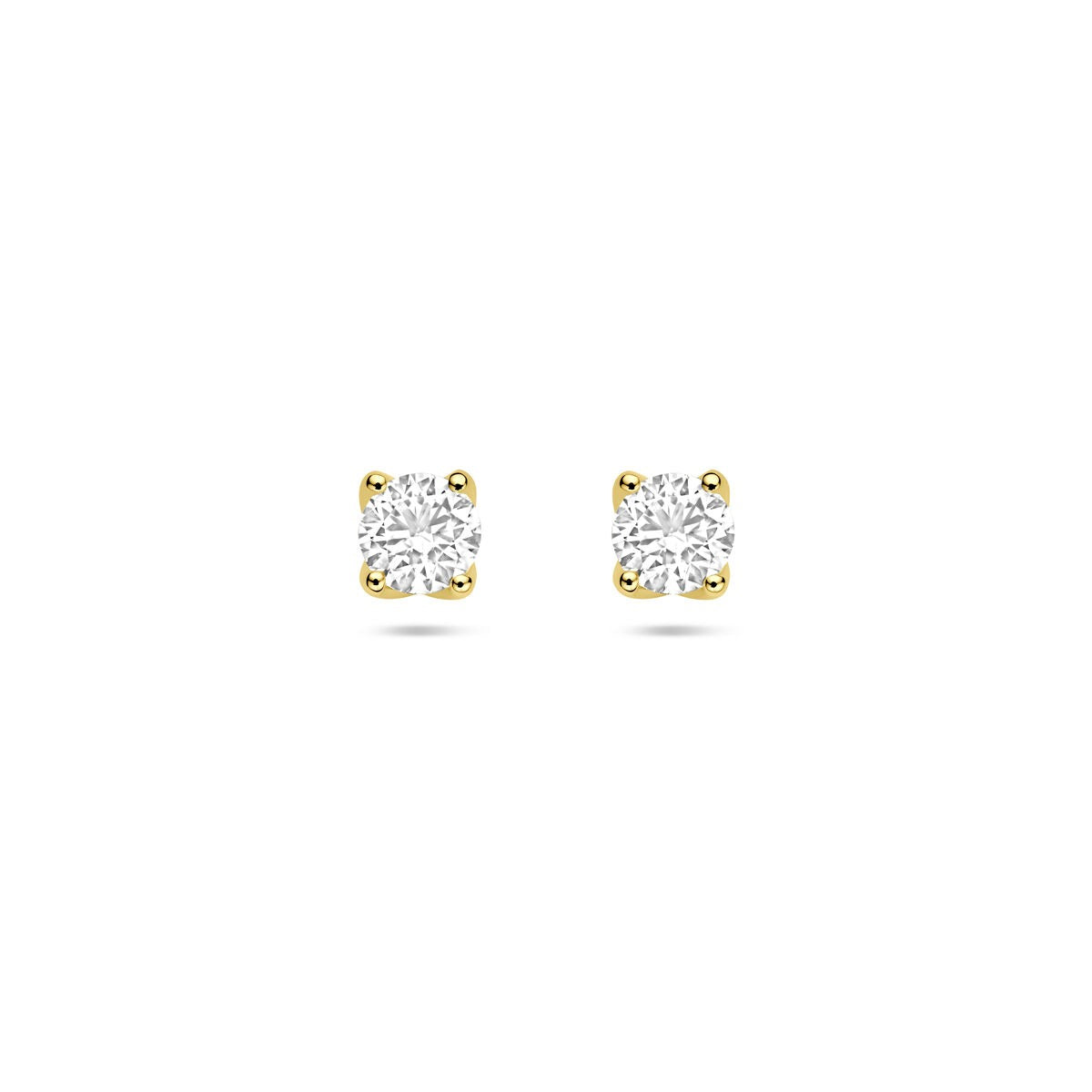 14k gelbgoldene Ohrstecker mit lab-grown Diamanten – 1,0 ct