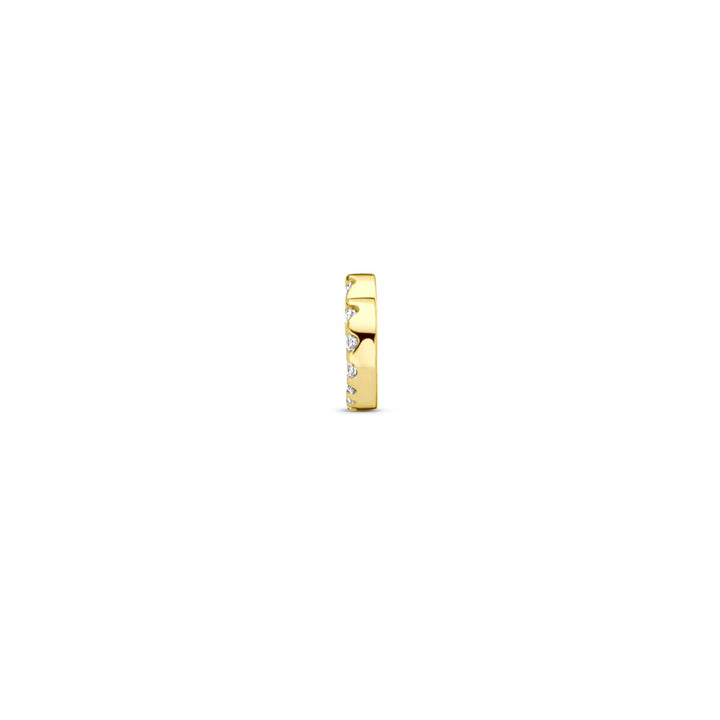 14k Geelgouden Hartjes Hanger met Diamant