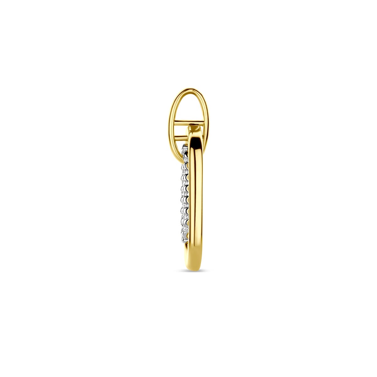 14k Bicolor Anhänger mit Diamant – Gelb- und Weißgold, 0.08 ct
