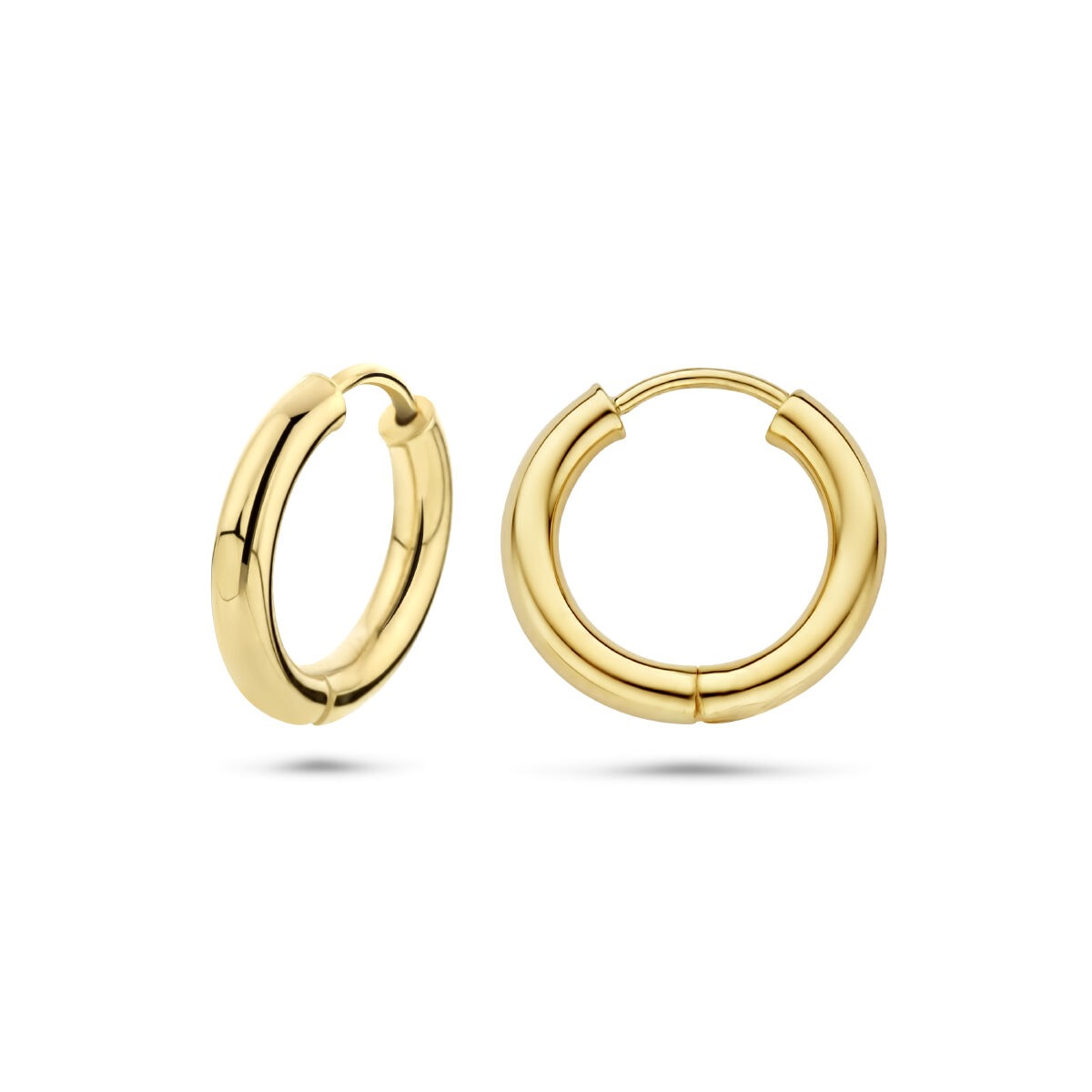 9-Karat-Goldohrringe – 15 mm