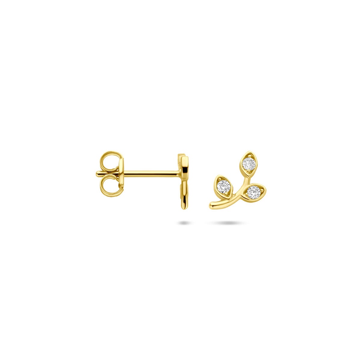 14k Gelbgold Ohrstecker mit Zirkonia