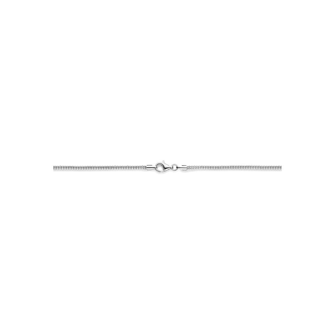 Gerhodineerd 925 zilveren popcorn collier