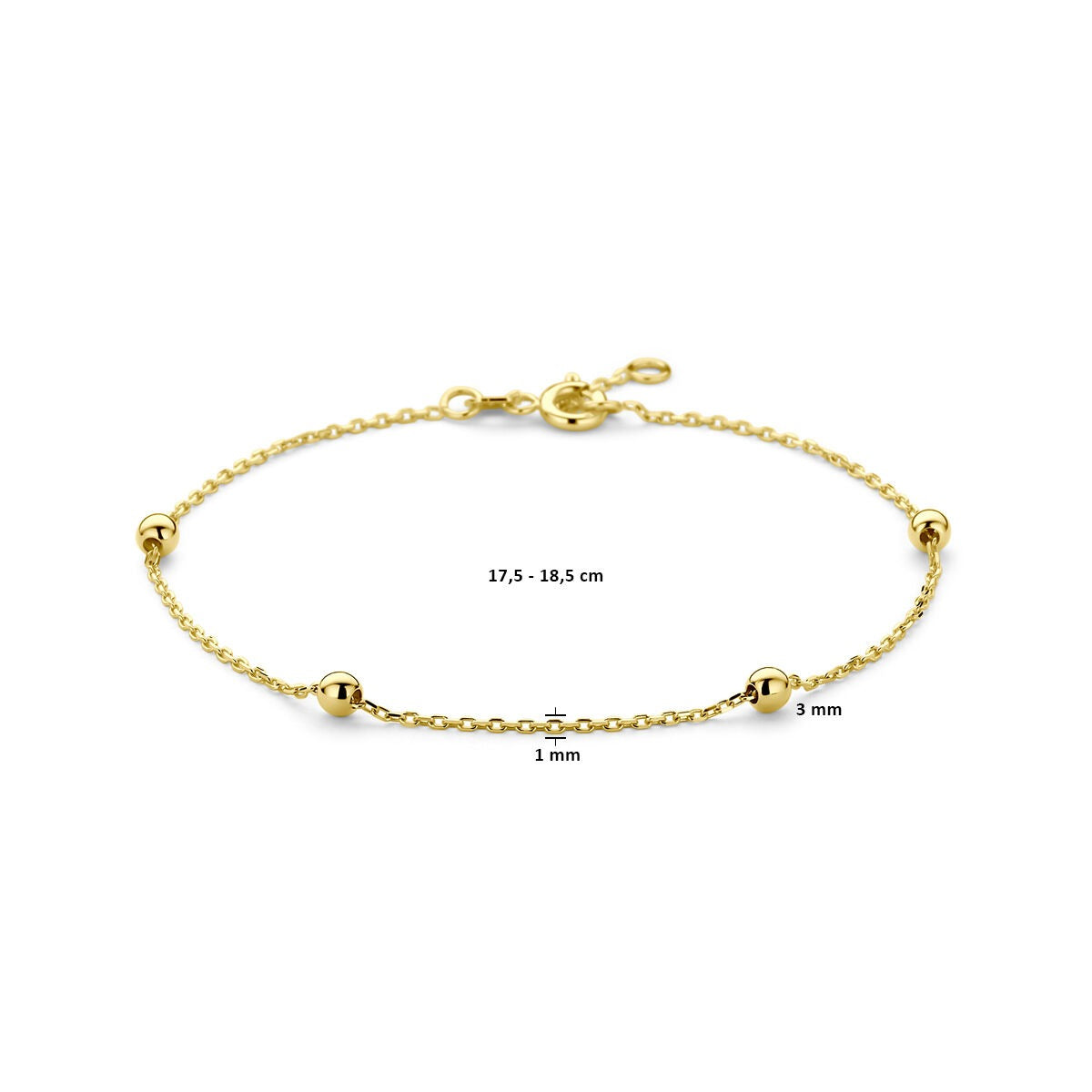 9 Karat Gelbgold Damenarmband mit Kugeln – raffiniertes und feminines Design