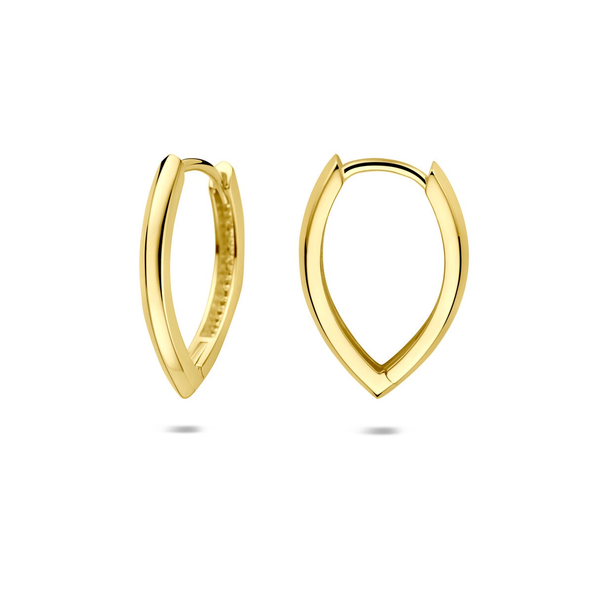 Goldohrringe – 14 Karat Gelbgold-Creolen mit Klappverschluss 18,5 mm