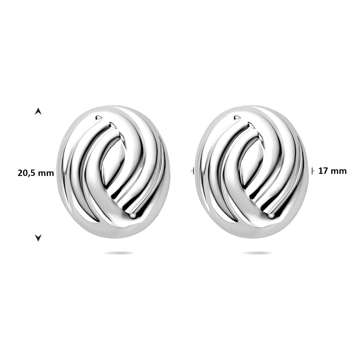 Ohrstecker aus Silber – rhodiniertes 925er Silber