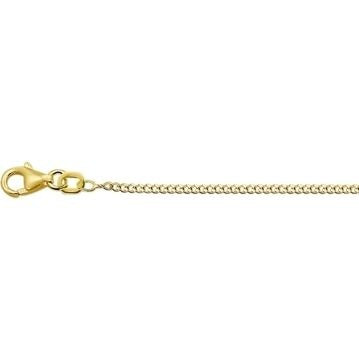 Kette aus 18k Gelbgold mit geschliffenen Gourmette-Gliedern und Karabinerverschluss