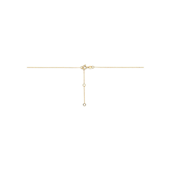 9k geelgouden collier met zirkonia