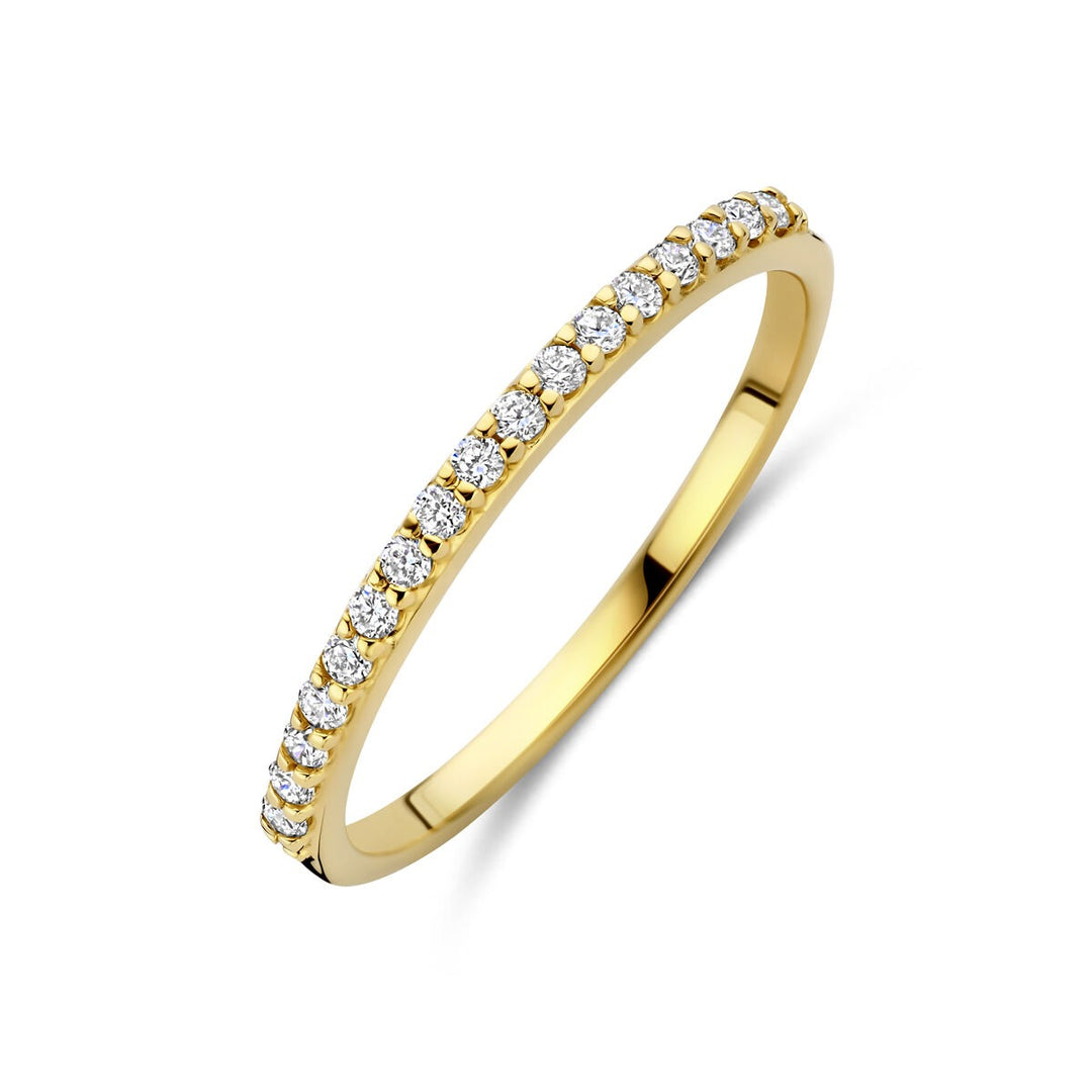 14k Geelgouden ring met lab grown diamant