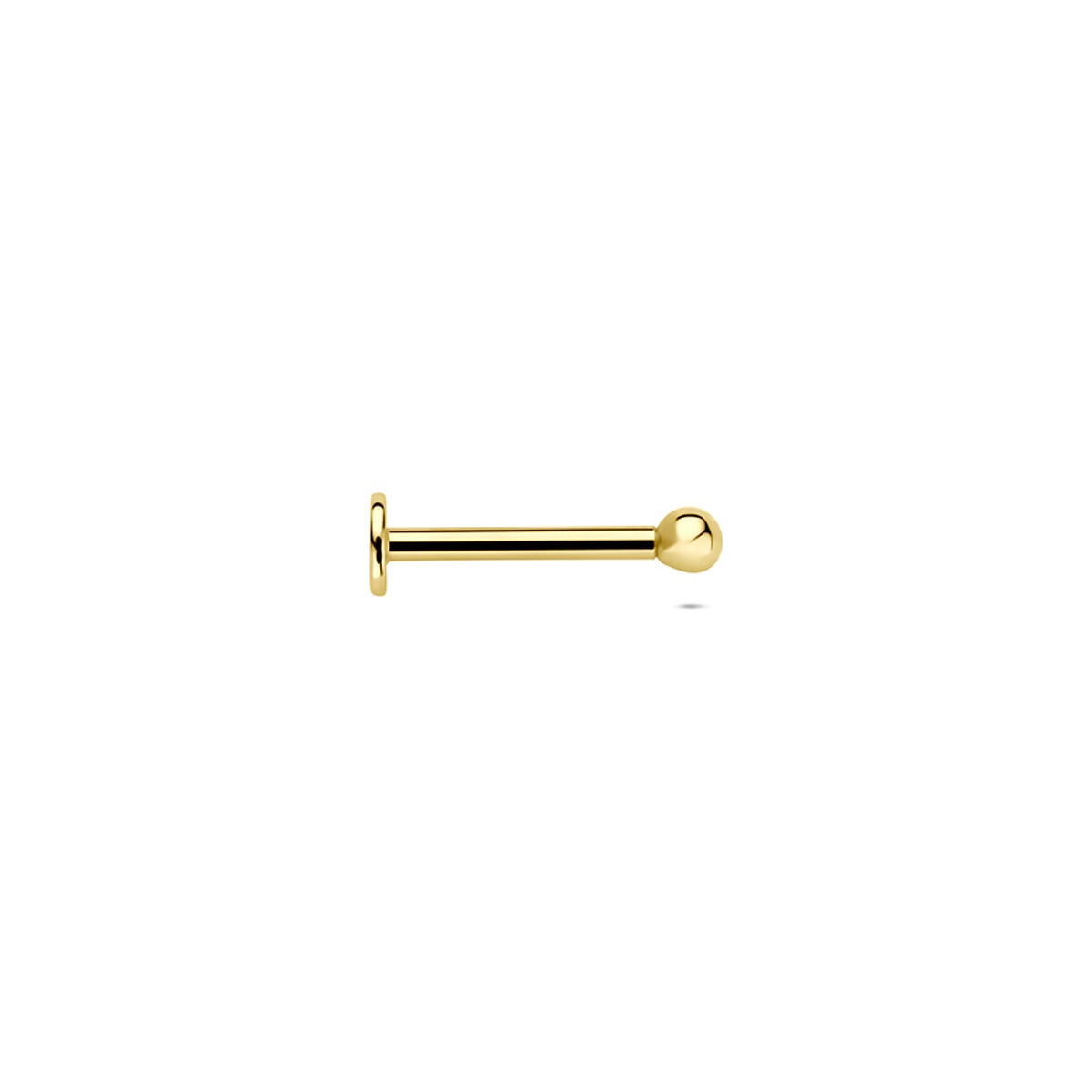 Flachrückseite Piercing Kugel 2 mm 14K Gelbgold