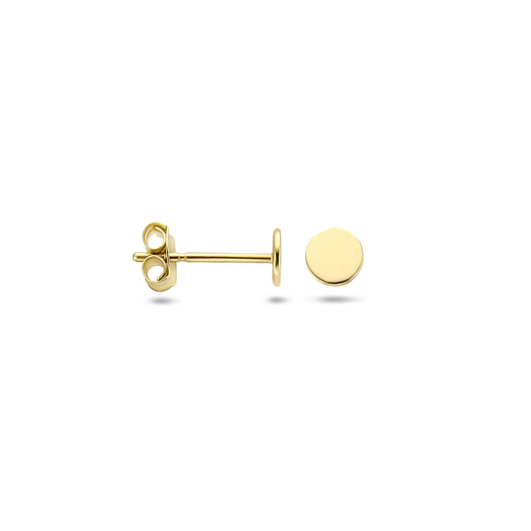 Ohrstecker rund 14K Gelbgold