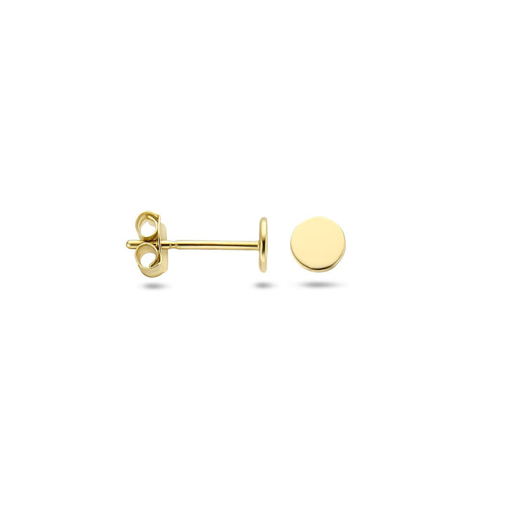 Ohrstecker rund 14K Gelbgold