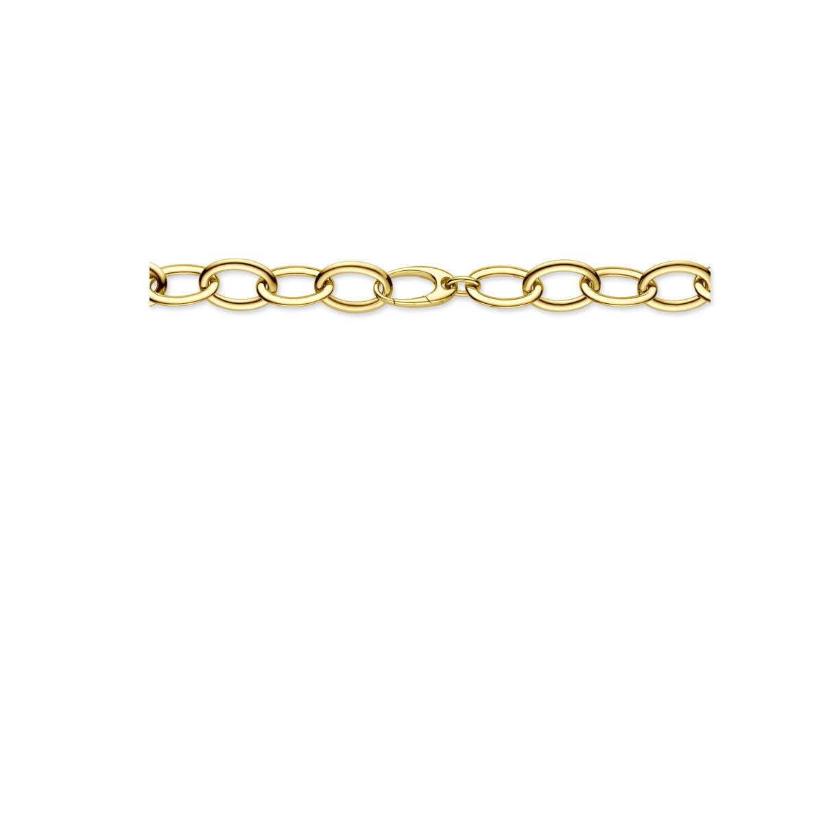 14 Karat Gelbgold Halskette mit Kettengliedern – 13 mm breit