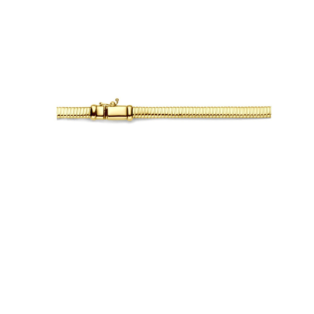 14k Geelgouden dames ketting met tubogas schakel – 6 mm