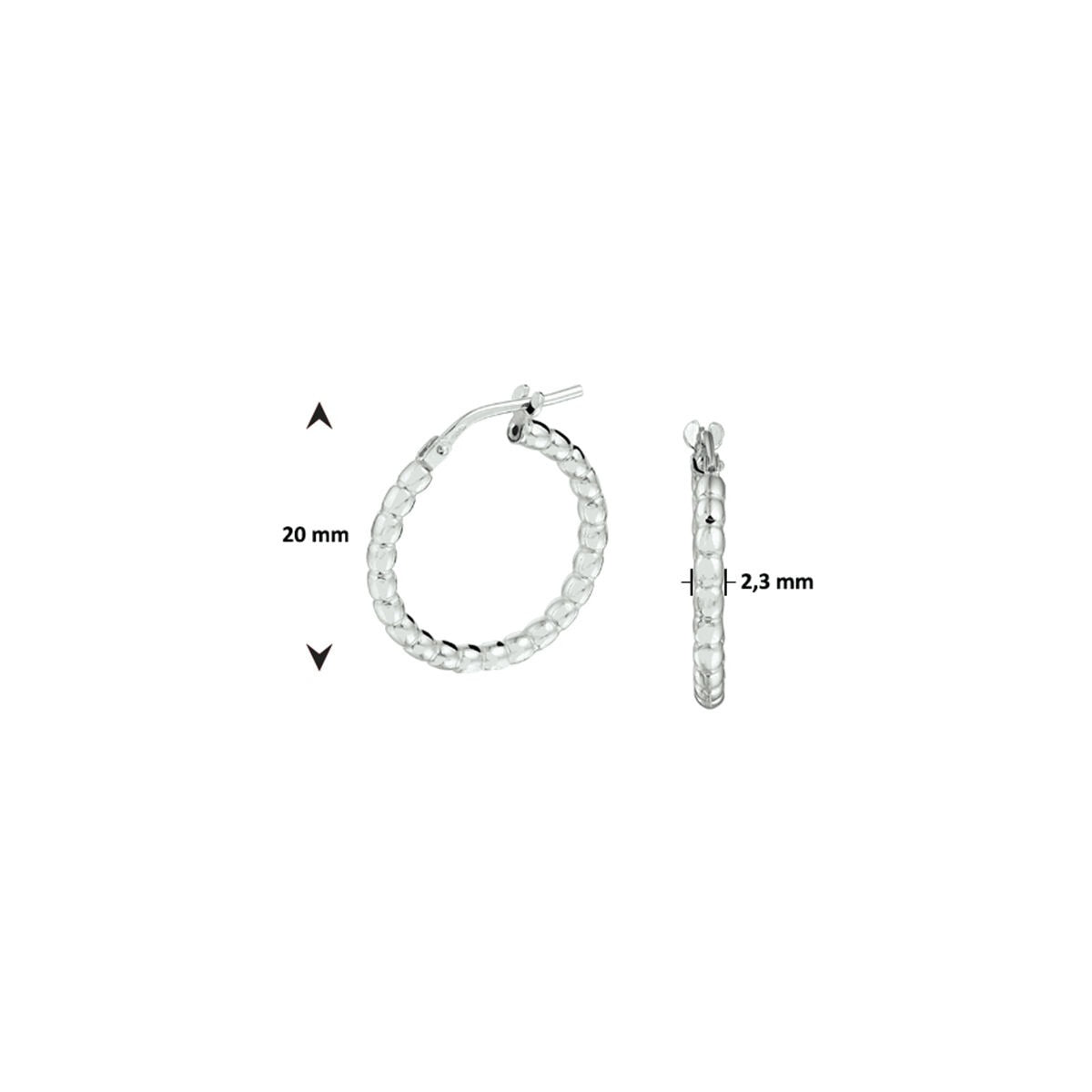 Rhodinierte Silberohrringe – 20 mm