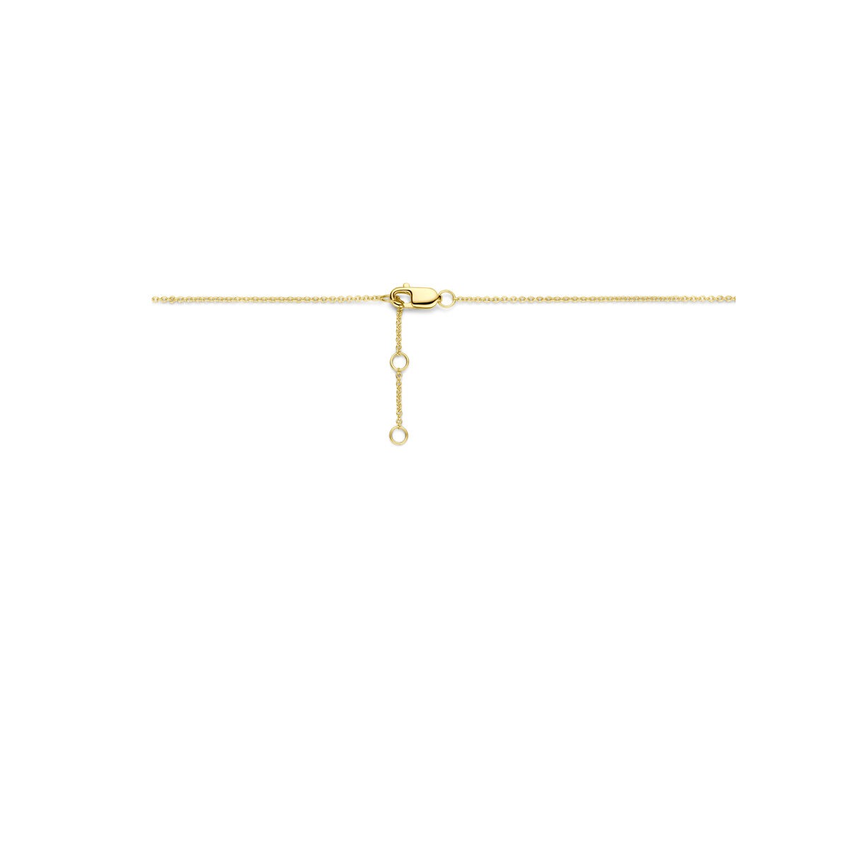 14 Karat Gelbgold Herz-Halskette mit Diamant