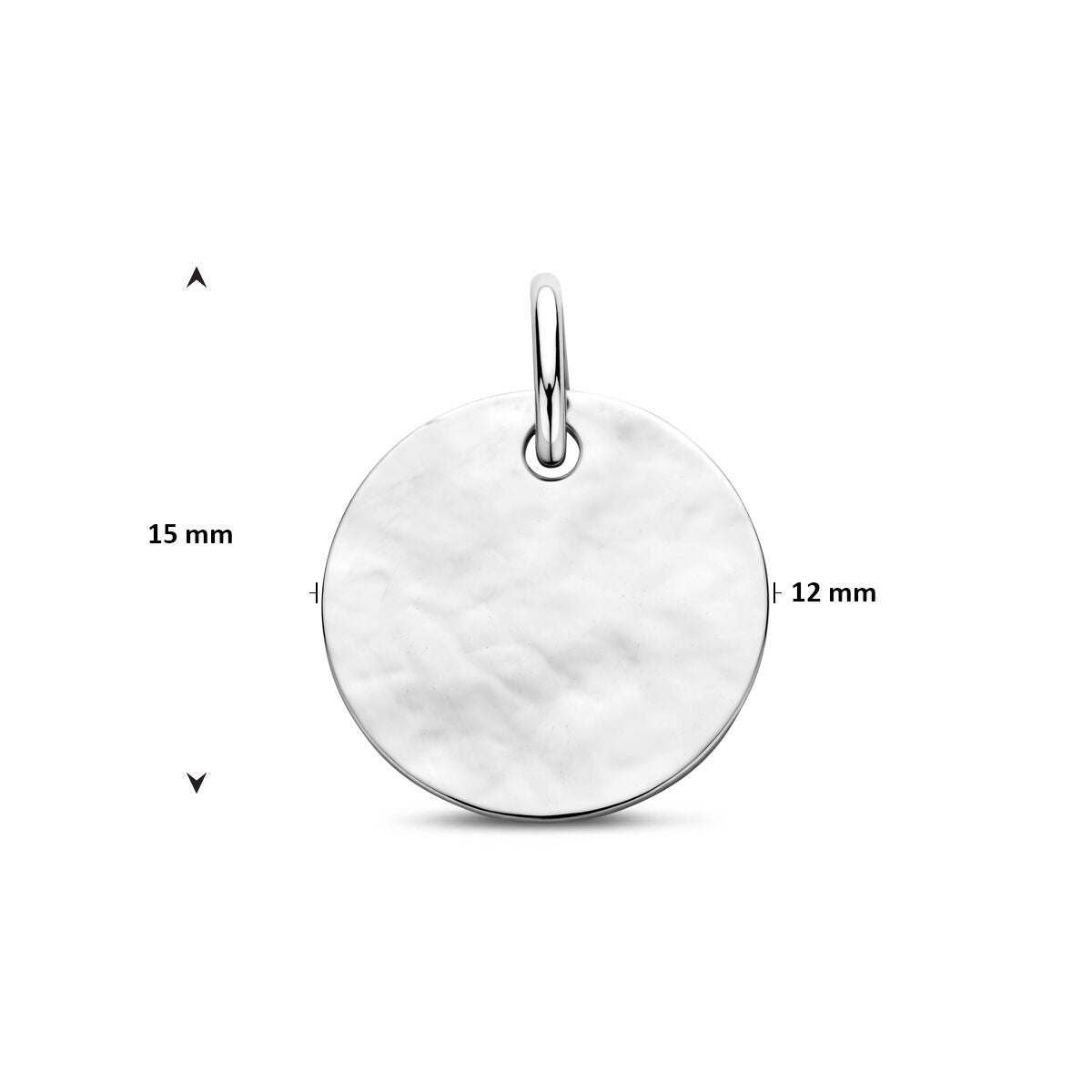 Silberner Gravuranhänger 925 rhodiniert – 12 mm