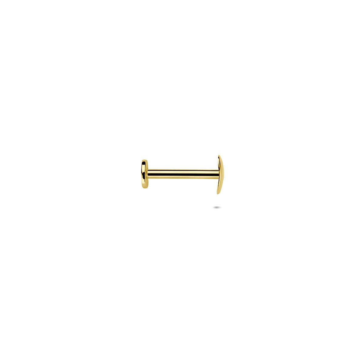 14k Gelbgold Flat Back Piercing mit Herzchen – Symbol der Liebe