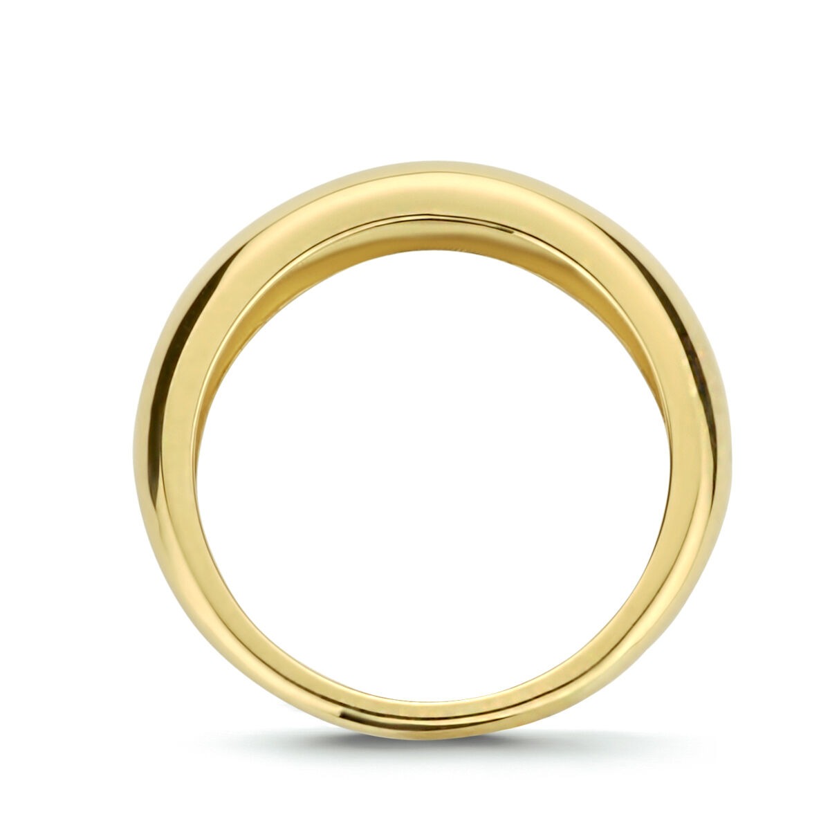 Damenring aus 9 Karat Gelbgold – klassisch und markant