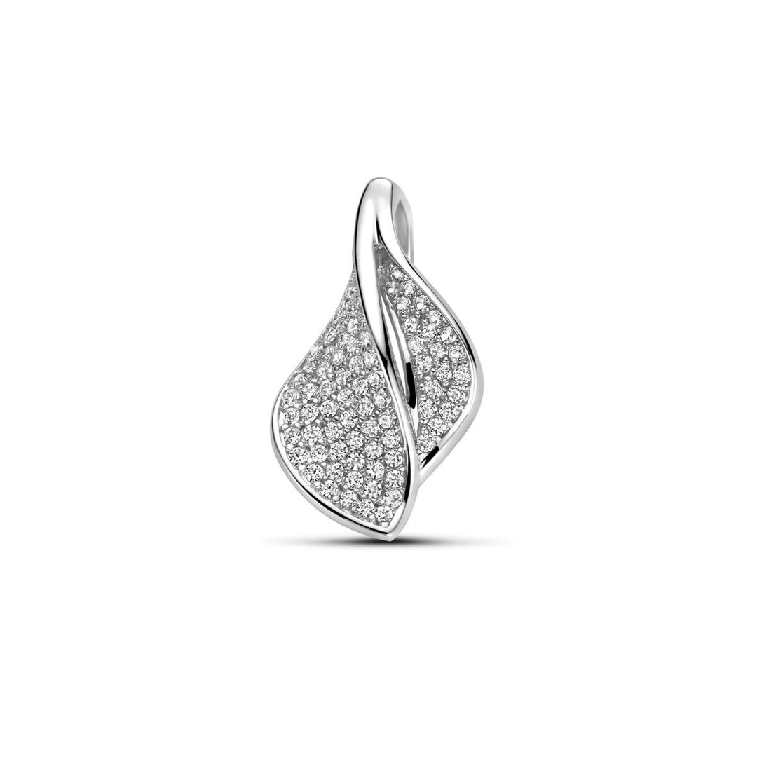 Zilveren hanger met zirkonia – gerhodineerd 925 zilver