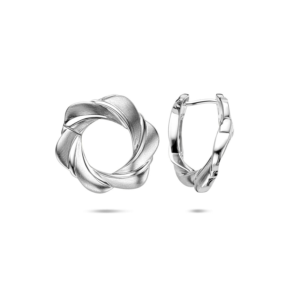Klappohrringe aus Sterlingsilber – rhodiniert 925er Silber
