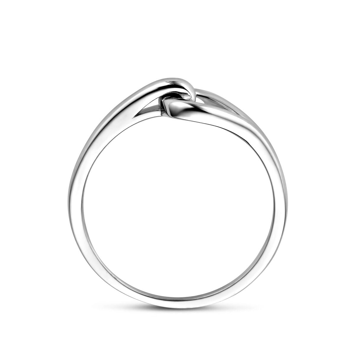 Damenring Silber – Rhodiniertes Bandring