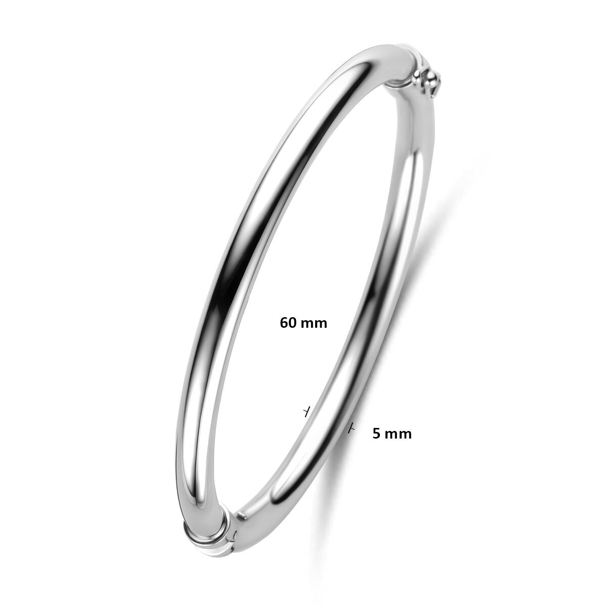 Rhodinierter Silberarmreif für Damen