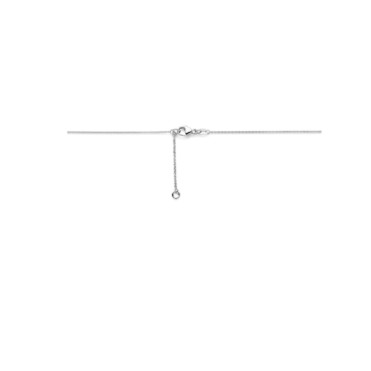 Silberkette mit Zirkonia – rhodiniertes 925er Silber, 42–45 cm