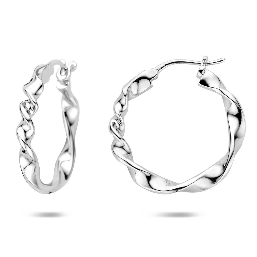 Zilveren oorringen dames – gerhodineerd 30 mm