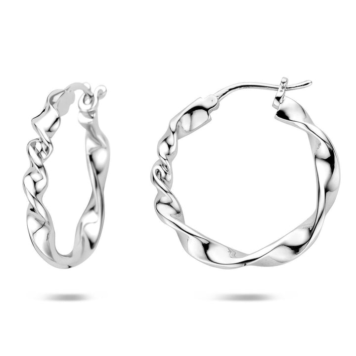 Zilveren oorringen dames – gerhodineerd 30 mm