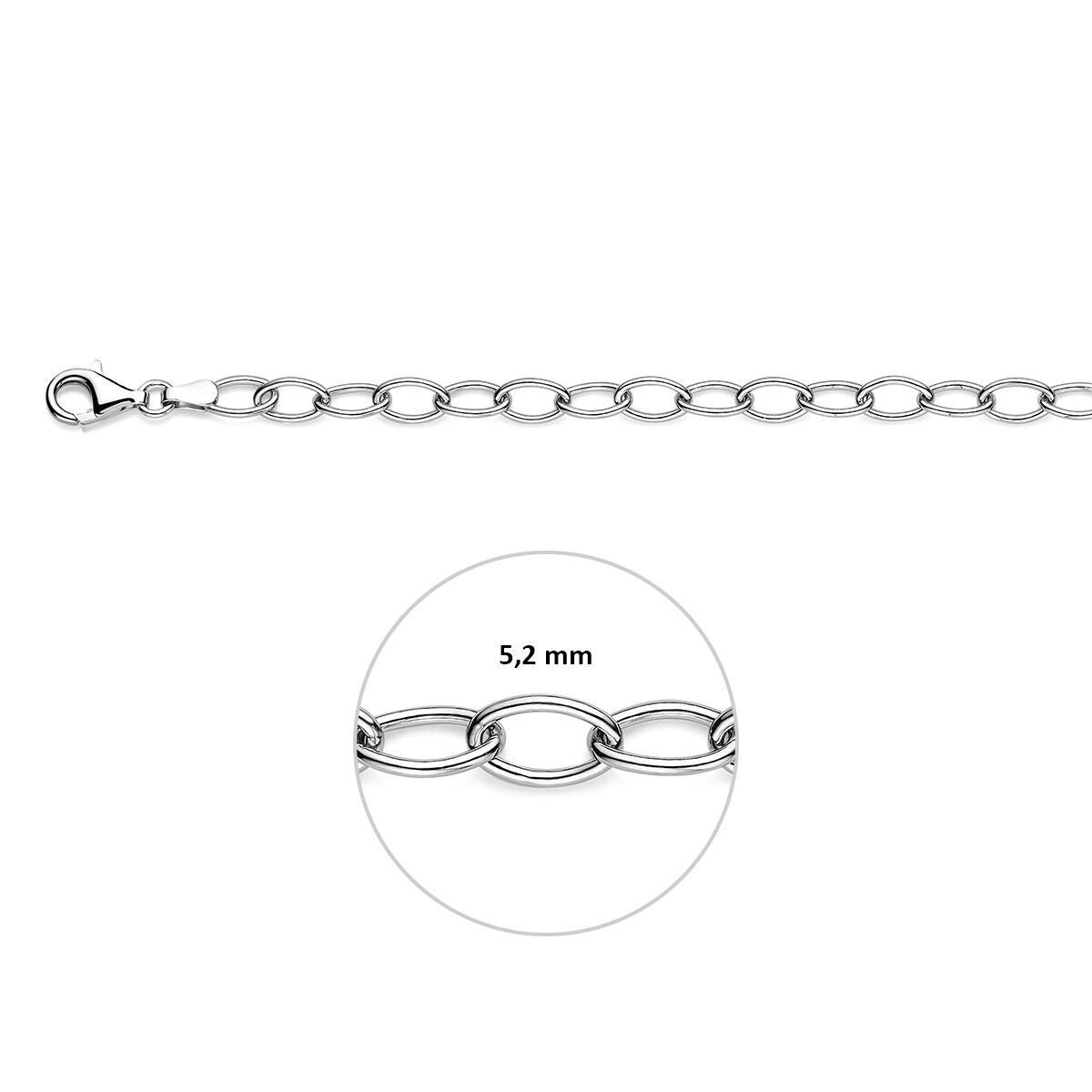 Rhodiniertes 925er Silberankerarmband