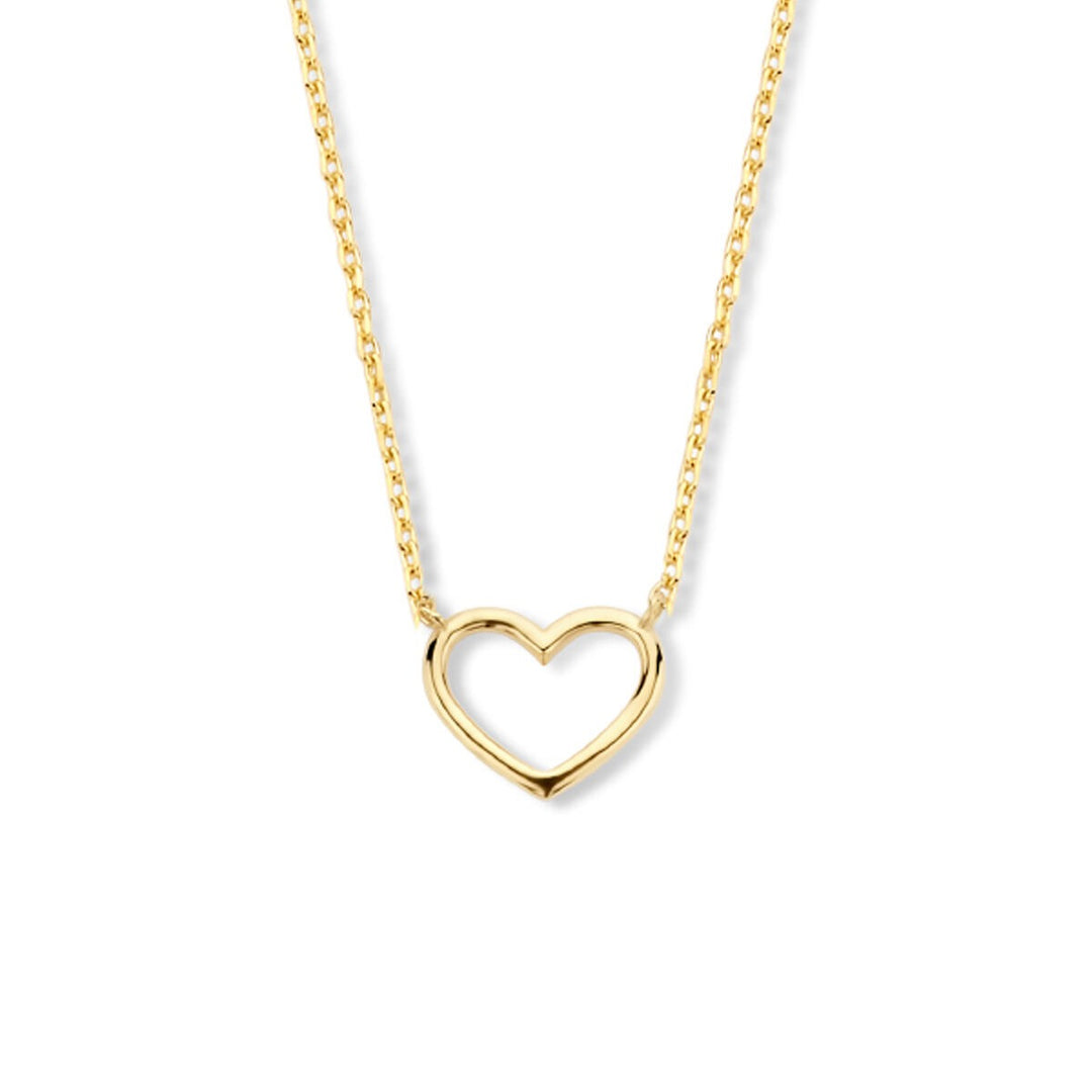 Geelgoudkleurige ketting met hartje – 9k