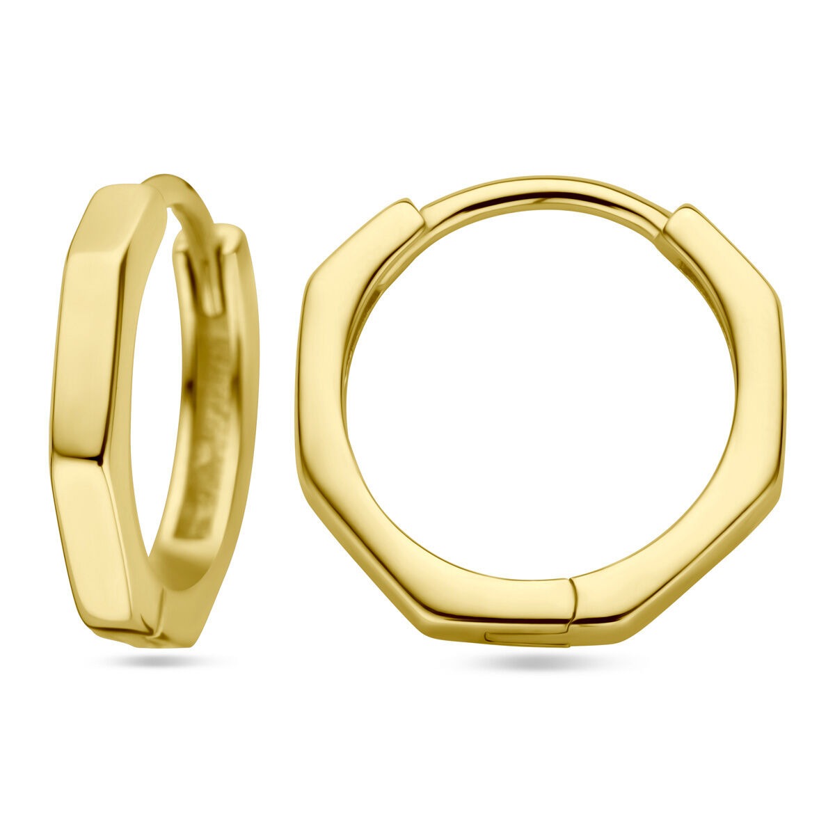Vergoldete Klappcreolen – 12 mm