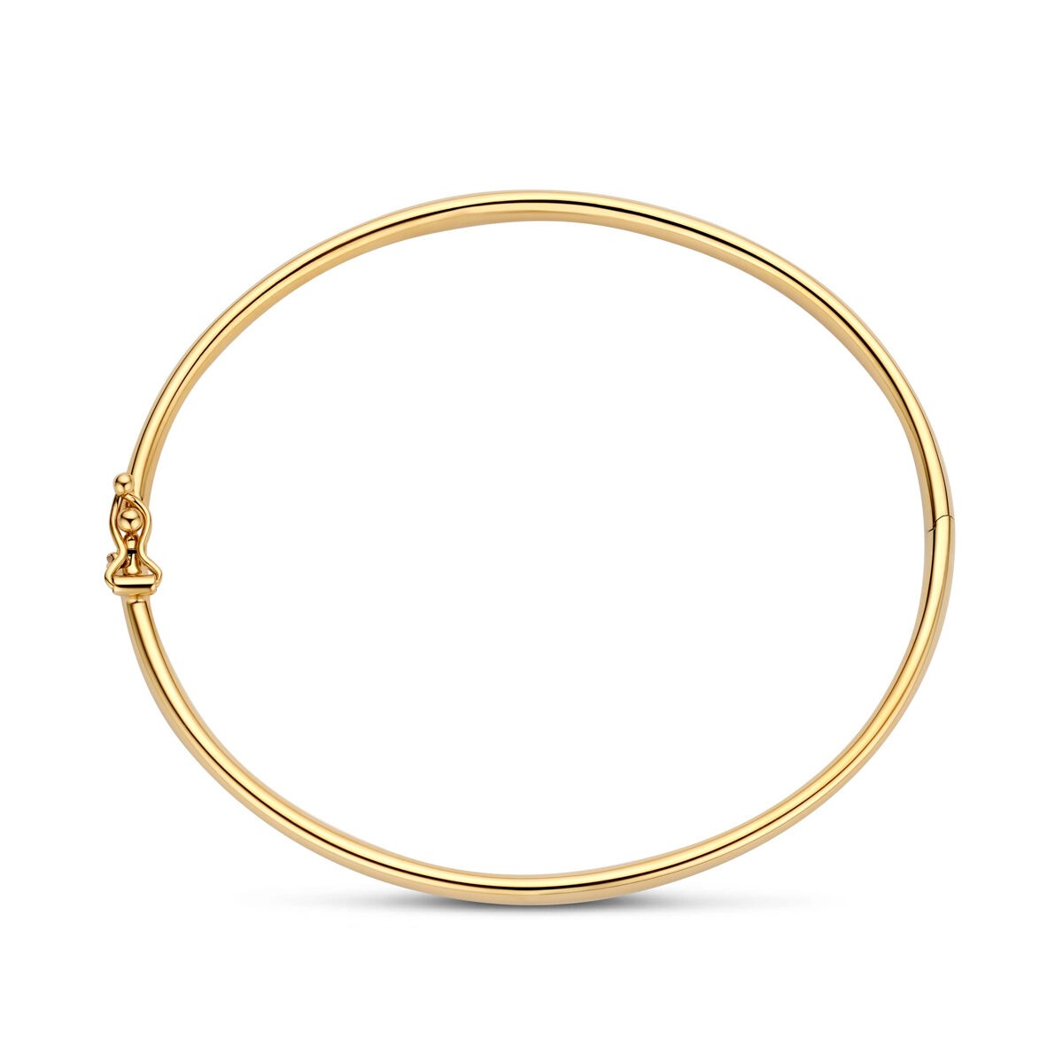 9k Geelgouden bangle met scharniersluiting