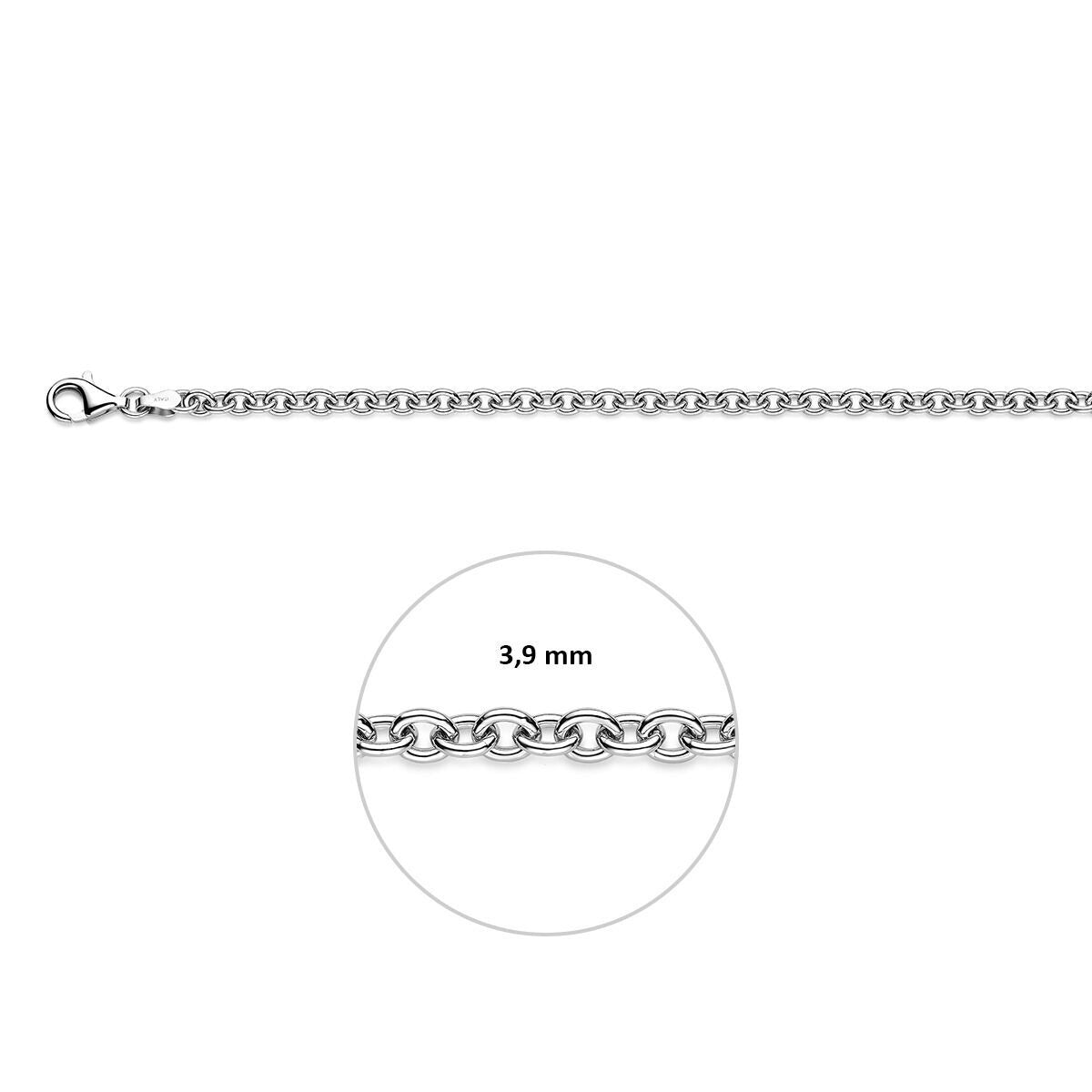 Rhodiniertes Ankerarmband aus 925er Silber