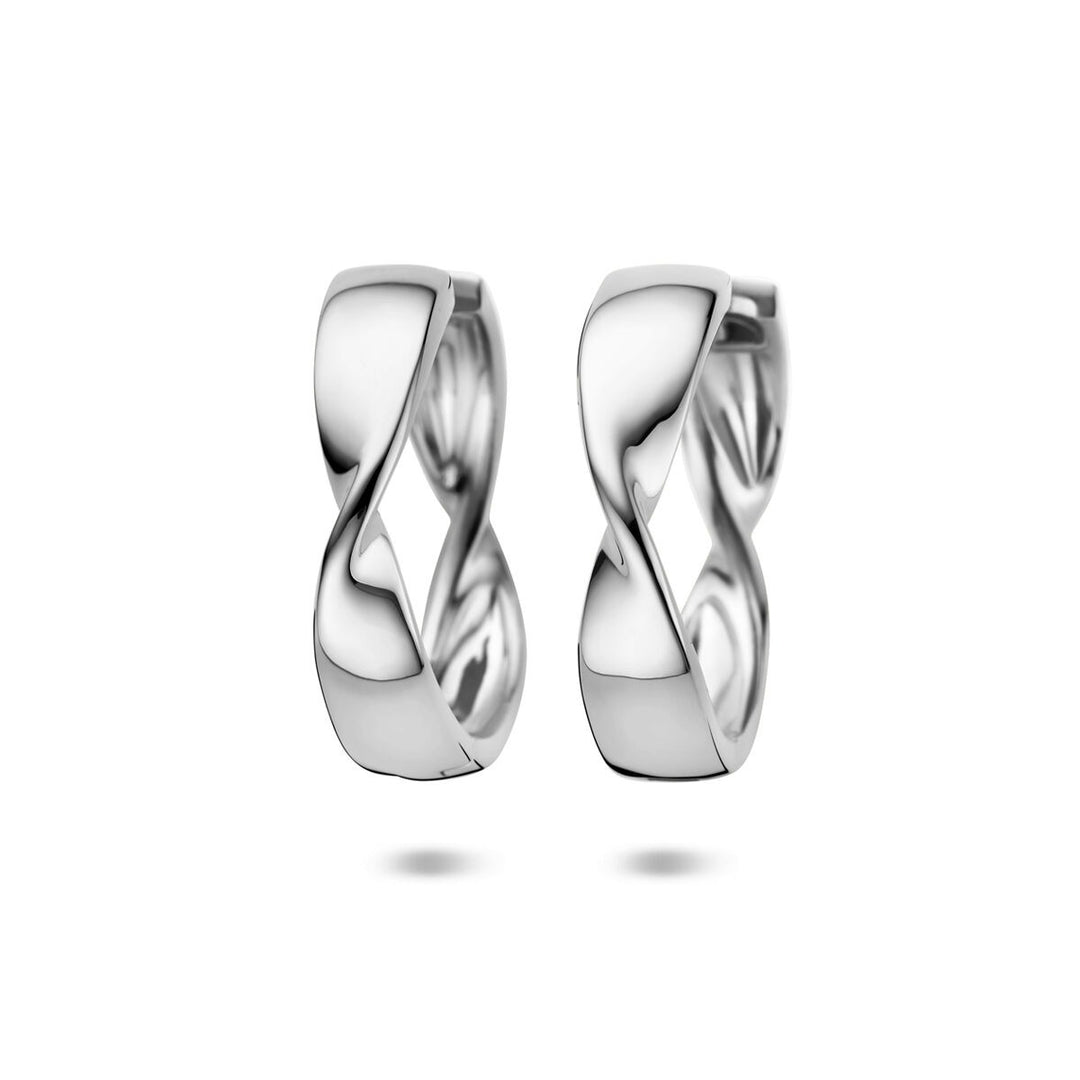 Zilveren klapoorringen dames – 25 x 6 mm