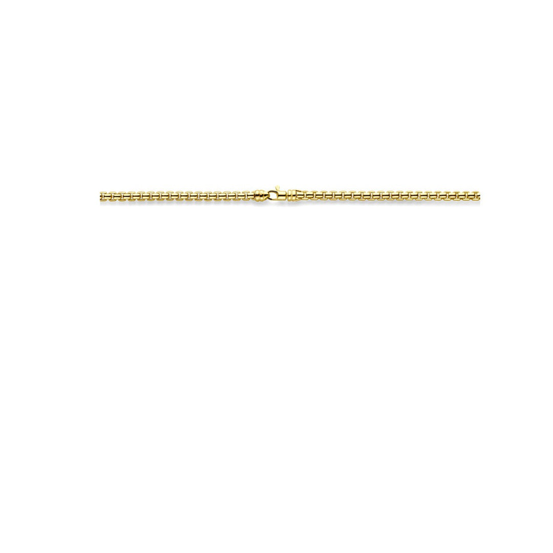 14k goud op zilveren dames collier – 45 cm