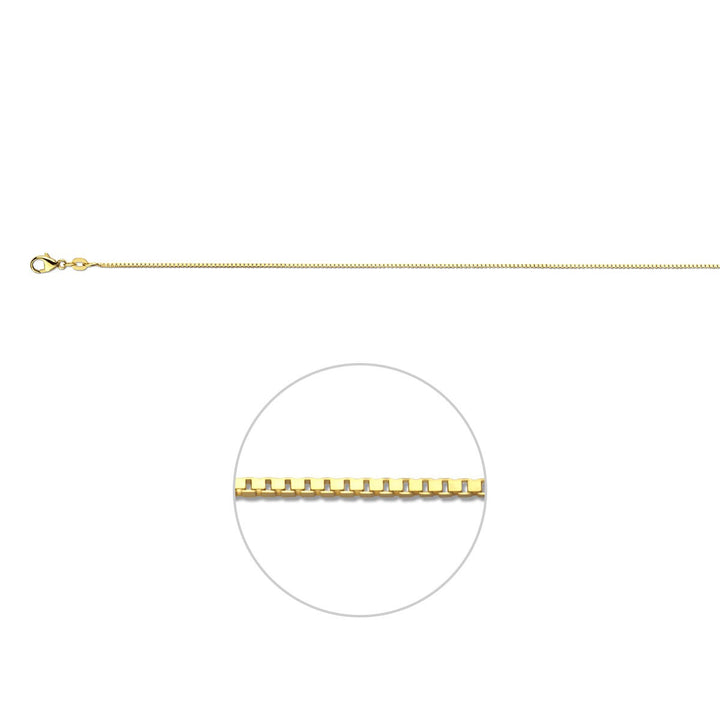 18k Geelgouden venetiaanse ketting met karabijn sluiting