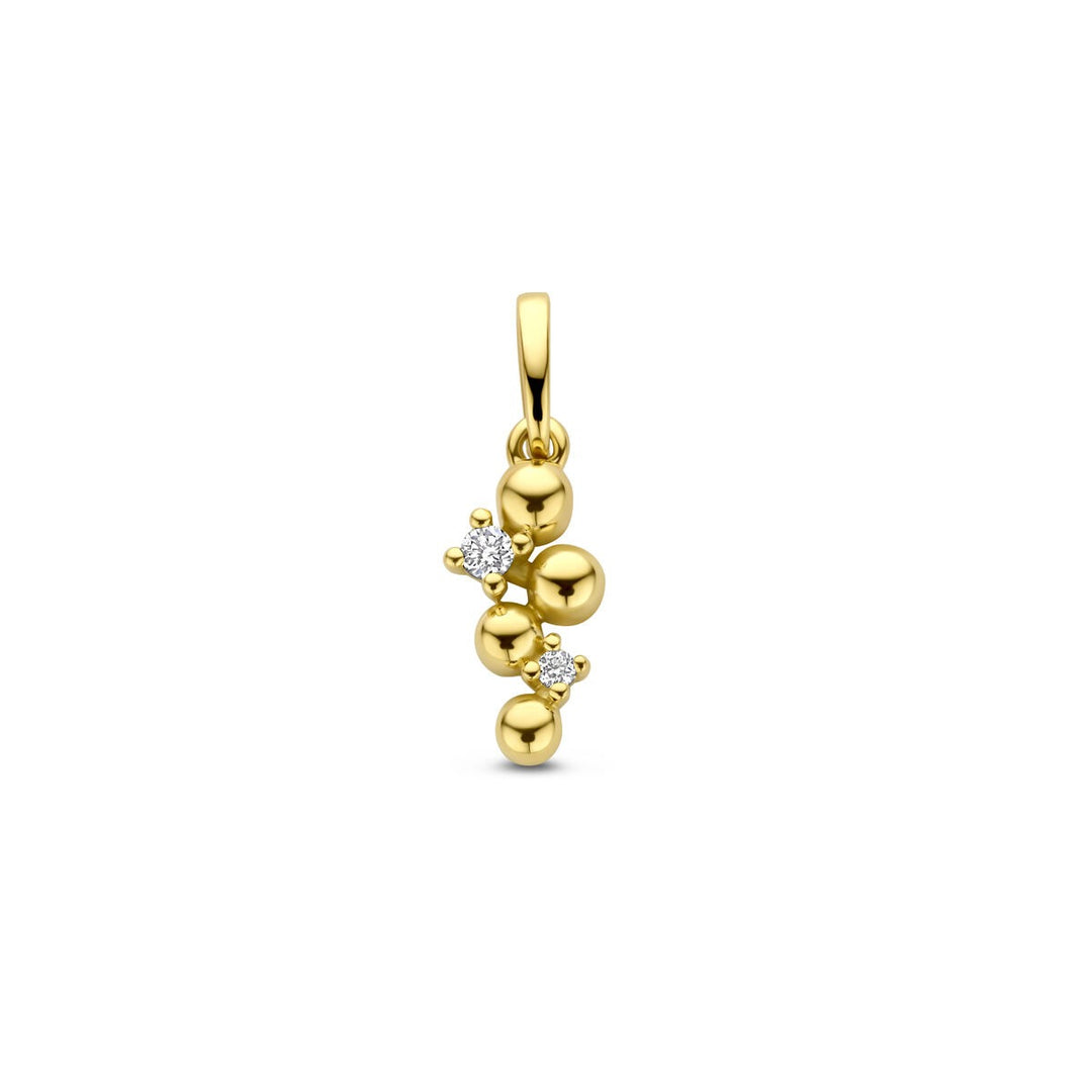 Gouden hanger met diamant – 14k geelgoud