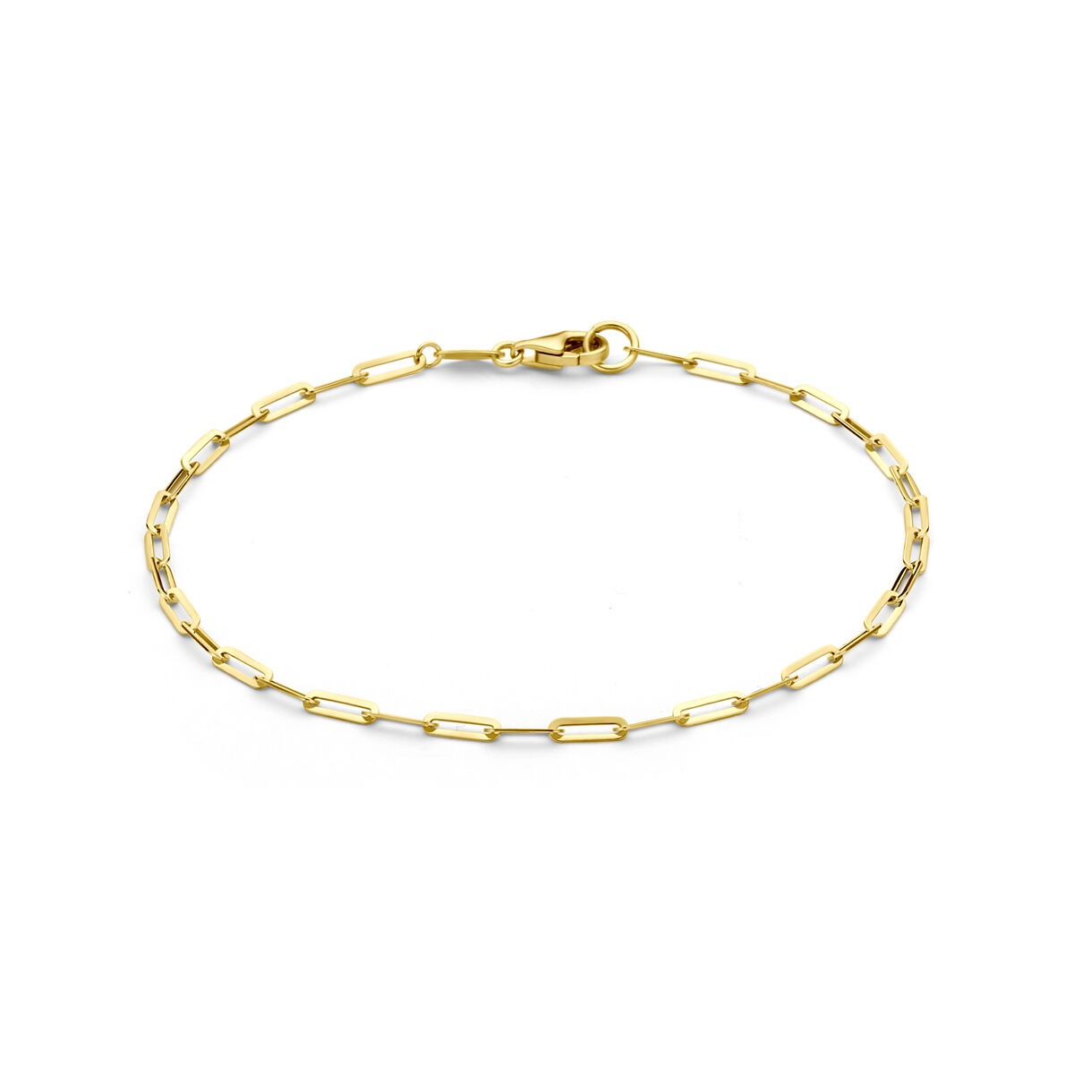 Armband aus 14k Gold mit Ankerkettengliedern und Karabinerverschluss