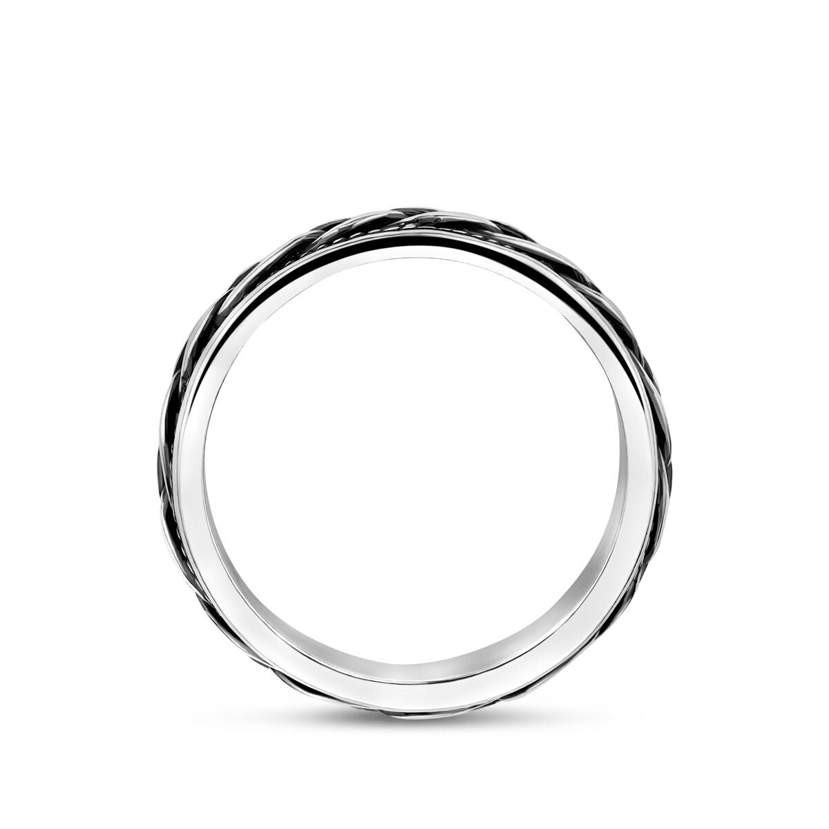 Oxidierter Herrenring aus Silber – dezenter 925er Silberring mit kernigem Look