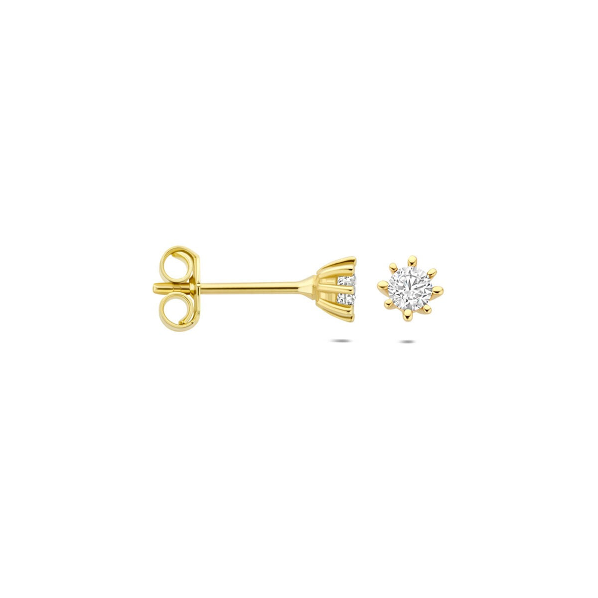 9 Karat Gelbgold Ohrstecker mit Zirkonia