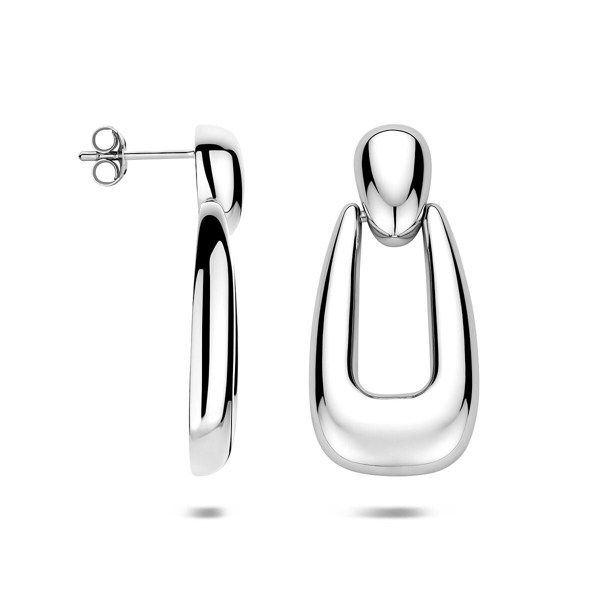 Rhodinierte Silber-Ohrhänger – raffinierte Damen-Ohrringe mit eleganter Länge