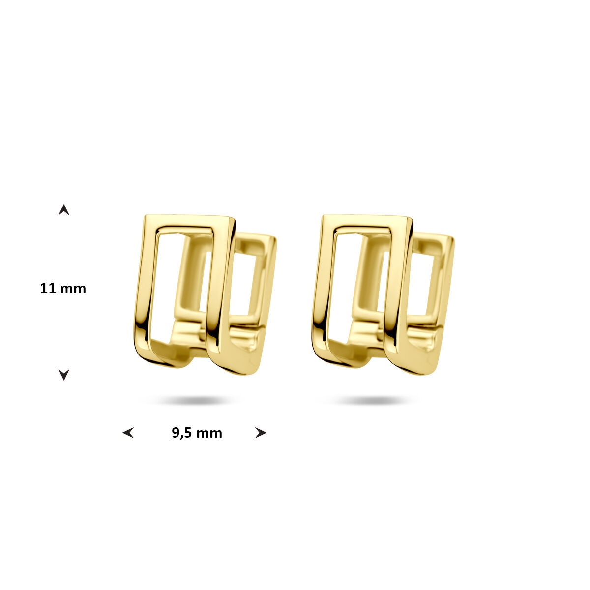 Klappcreolen 11 mm 1 Mikron vergoldet (gelb)