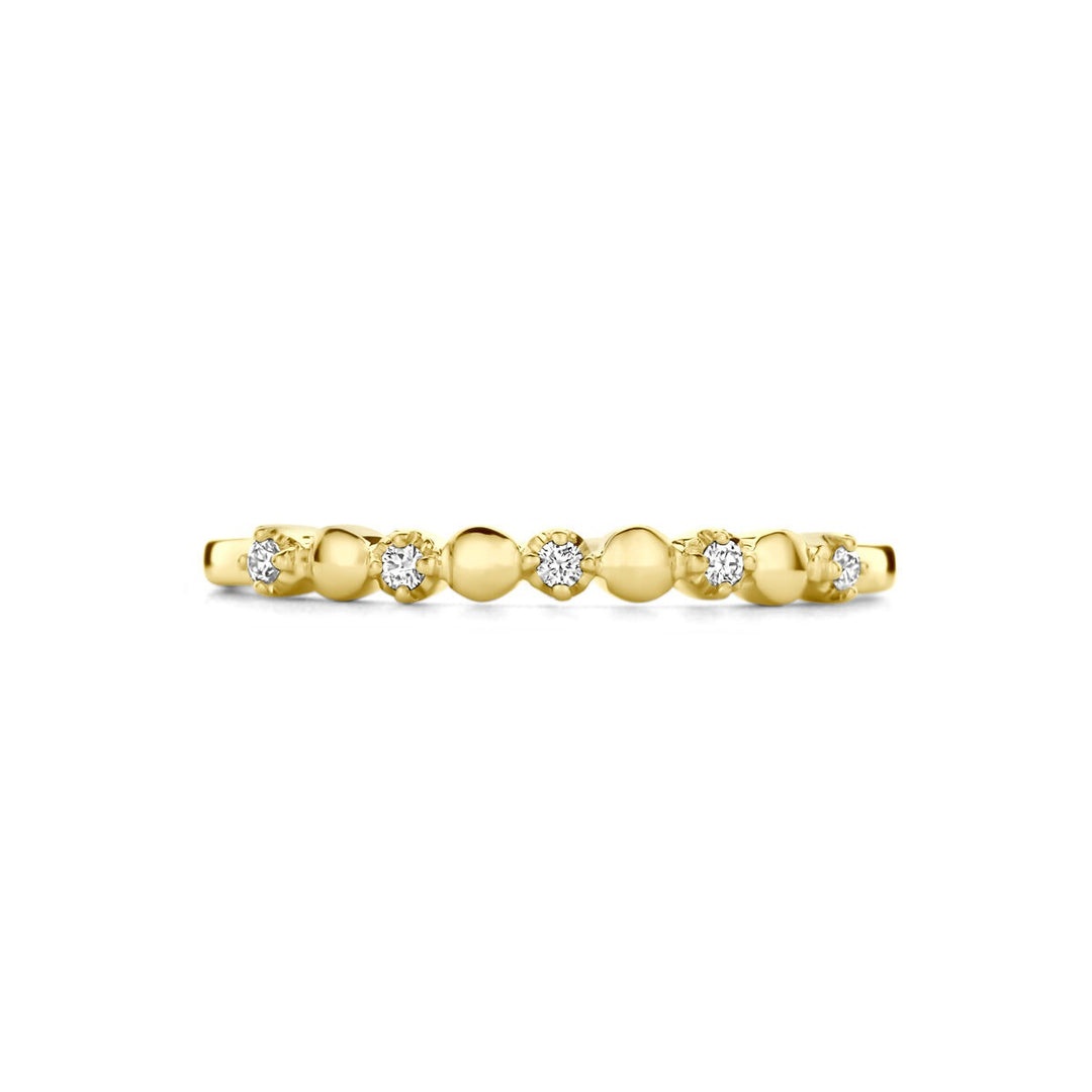 14k gouden damesring met diamant – 0.05 ct, 2 mm