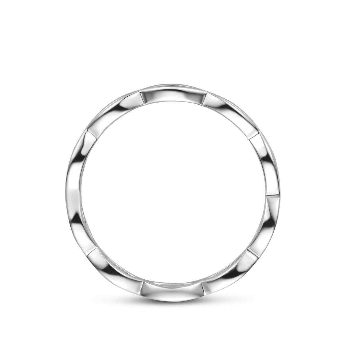 Rhodinierter 925er Silberring 3 mm Damen